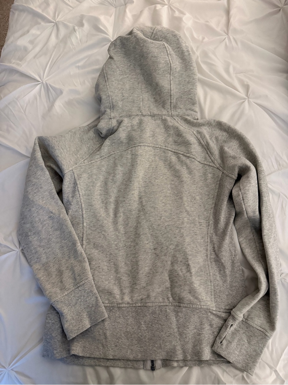 lululemon athletica Heather Gray Full-Zip Hooded Sweatshirt - Picture 3 of 3